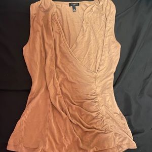 Vintage Brown Sleeveless Talbots Petites size small. Light tan/ brown :)
